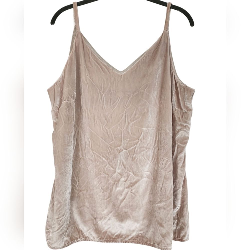 CHICO'S velvet camisole, ivory color, v-neck, size 2